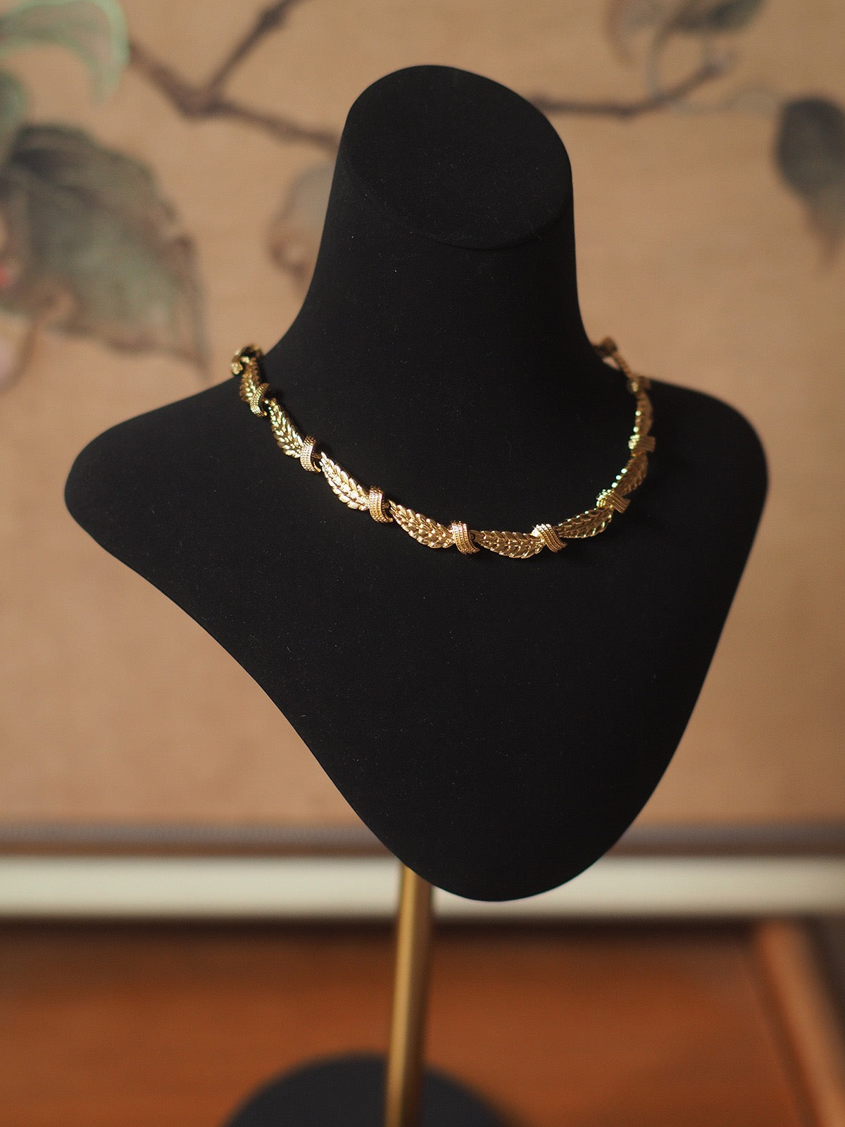 Monet-Inspired Gold-Toned Double Layered Necklace