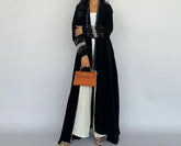 Crystal Elegance Open Abaya Set