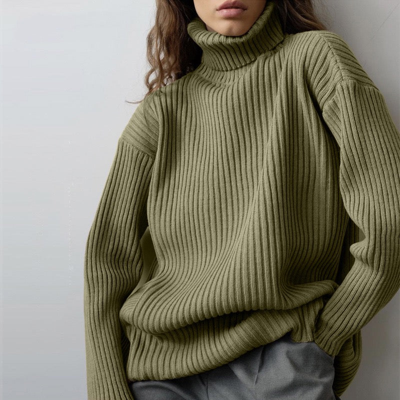 Luxe Knitted High-Collar Sweater Set