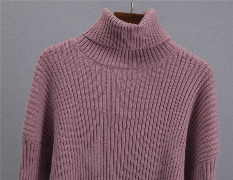 Luxe Knitted High-Collar Sweater Set