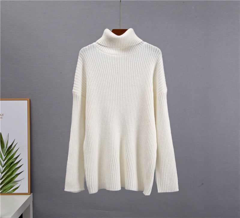 Luxe Knitted High-Collar Sweater Set