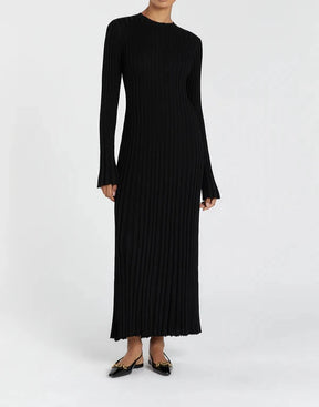 Elegant Long Sleeve Midi Dress