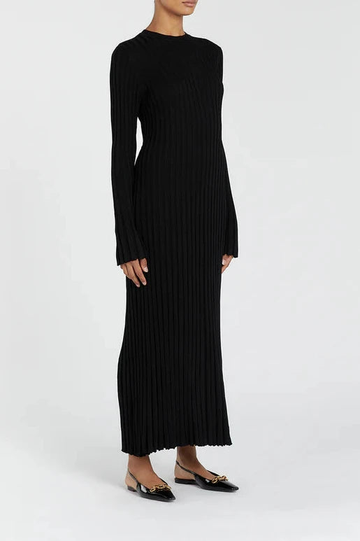 Elegant Long Sleeve Midi Dress