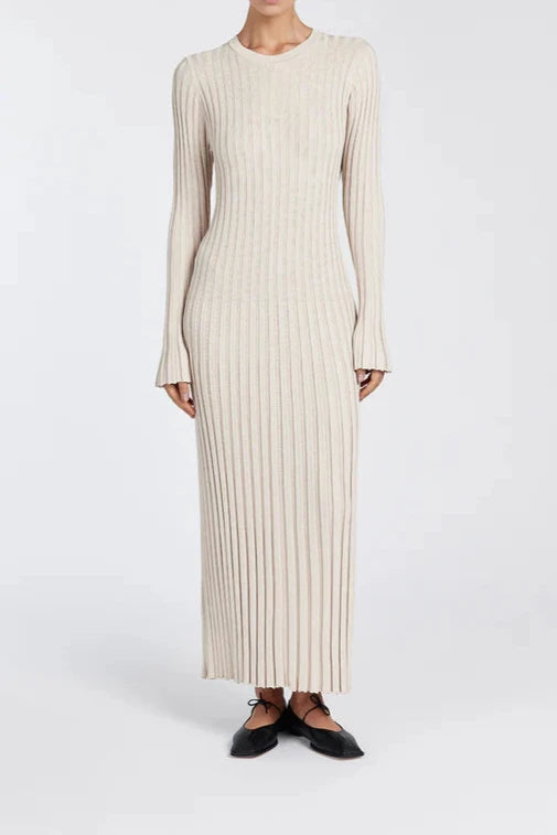 Elegant Long Sleeve Midi Dress